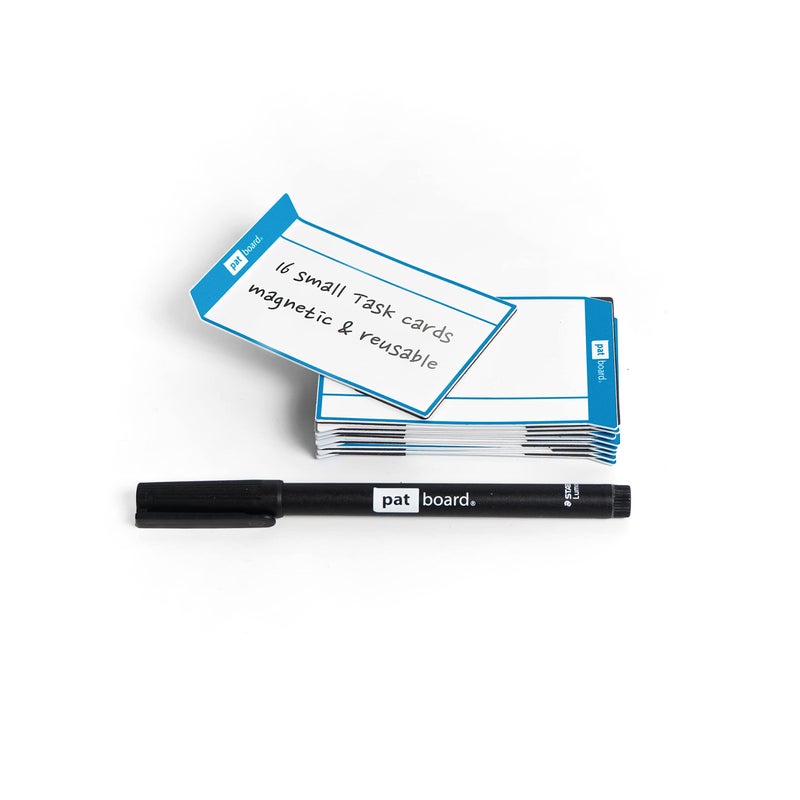 PATboard Scrum Board and Kanban Board - Magnetic Task Cards - S (Small) - Set of 16 - Blue - Image 1